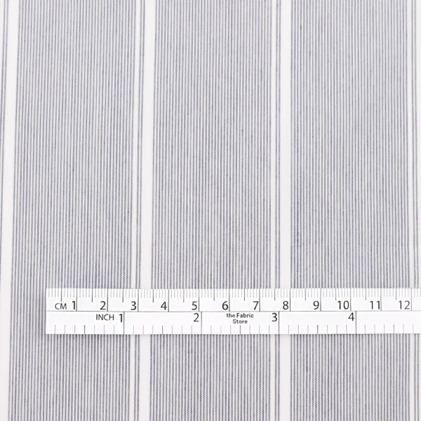 Broken Stripe Cotton / Poly - Navy / White - Image 4