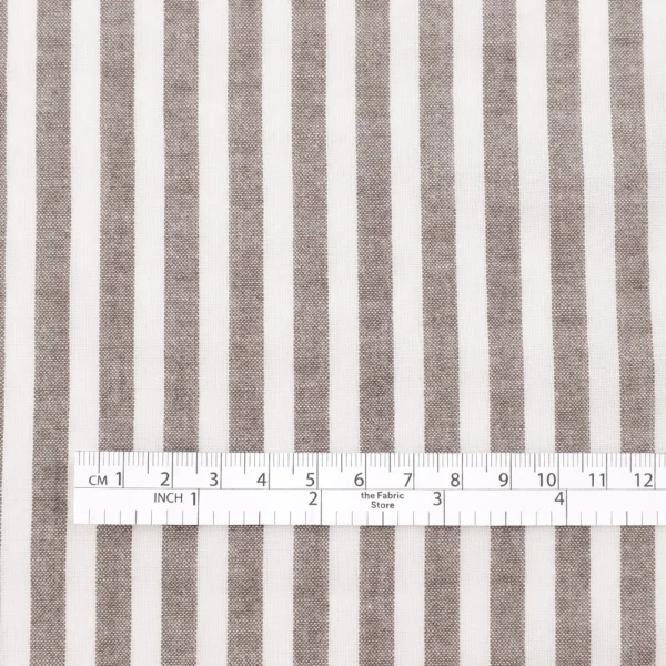 Soft Stripe Cotton / Rayon - Fossil - Image 4